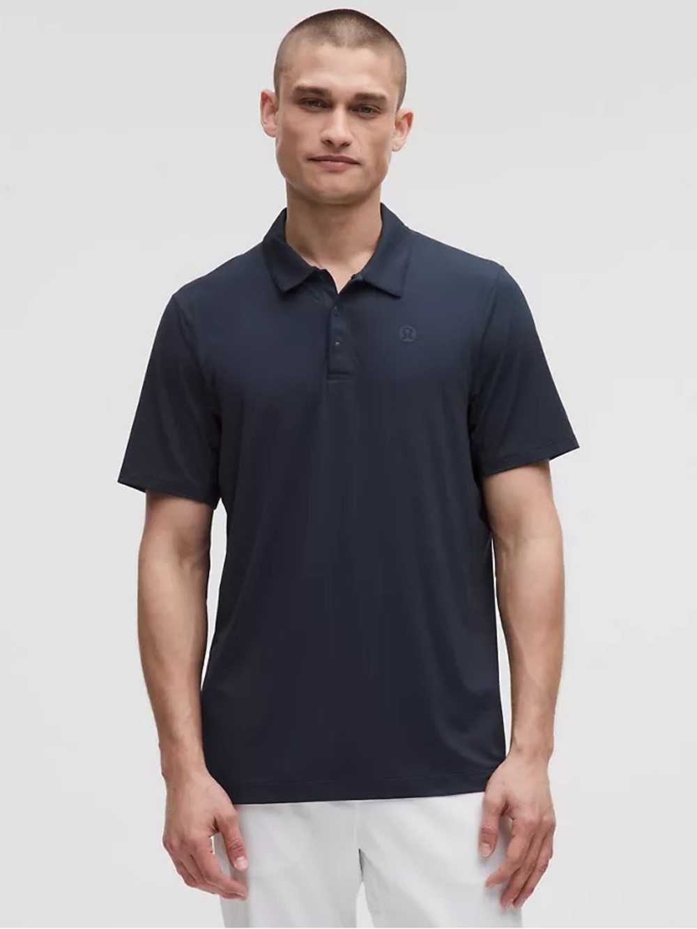 Lululemon men Logo Sport Polo Short Sleeve *Updated Fit in true navy size large